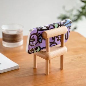 Wooden Phone Stand <b>Mini</b> <b>Desk</b> Holder Portable For Students Dorm Home Use - Product Image 4