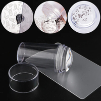 MCBL-Tampon en silicone transparent pour ongles, doux et léger, estampage, 2 pièces