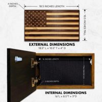 Armoire de rangement dissimulée en bois, boîte de présentation sécurisée à accès rapide magnétique avec mousse découpée sur mesure pour objets de collection à domicile