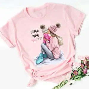 T shirt Das Mulheres Do Amor Da Mãe Imprimir T-shirt Branco Harajuku Mama Camiseta Tee Tops camiseta Verão