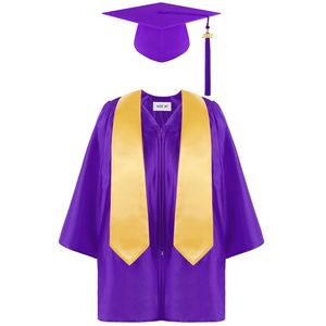 Toga de Graduación Infantil Personalizada con Logotipo, 100% Poliéster Brillante, para Niños - Product Image 2