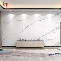 PET 1220*2440mm * 3mm décoration intérieure artificielle UV marbre panneau mural haute brillance PVC feuille de plastique pour la maison de fond