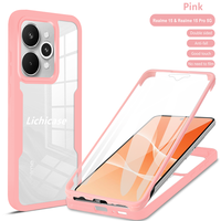 Lichicase 360 °   Coque intégrale pour Realme C83 C100 Note 80, pare-chocs en TPU, coque arrière transparente en acrylique pour téléphone portable