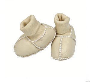 Scarpine Invernali Calde in Pelle di Pecora per Neonati, Antiscivolo con Suola Morbida e Fodera in <span class=keywords><strong>Pelliccia</strong></span>, Scarpette per Bambini con Risvolto Lavorato a Maglia per Gattonare - Product Image 6
