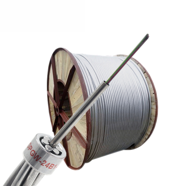 Multi Fiber 12 24 48 Core Stranded Optic Ground Wire OPGW Single Mode G652D Fiber Optic Cable
