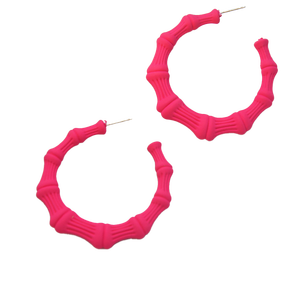 Wholesale 55mm 85mm Mixed Color Alloy Bamboo Hoop <strong>Earrings</strong> Matte Finish Statement Stud <strong>Earrings</strong> <strong>for</strong> <strong>Women</strong> Fashion Jewelry - Product Image 3
