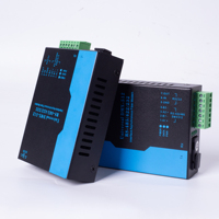 Kit d'extension de fibre optique DMX512 à 2 canaux PKnight, paire émetteur/récepteur, bloc terminal 7 broches, boîtier en fer, portée 2-100 km
