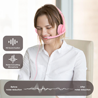 Casque filaire ONIKUMA X37 pour centre d'appels, type C vers USB, micro anti-bruit, casque stéréo pour PC, ordinateur portable, bureau, cours en ligne