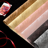 Papier d'emballage en fibre fine, papier de soie en polyester semi-transparent, emballage cadeau pour fleurs, vente en gros pour fleuristes