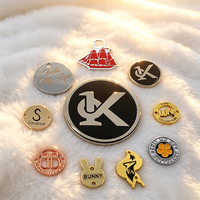 Nouvel Arrivage Plaques de Logo Non Imprimées en Métal Plaqué Or Noir pour Gravure de Sacs à Main de Luxe