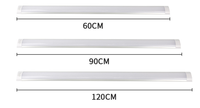 Barre LED plate de bureau 10000K 1200mm 36W à montage en surface IP44 en aluminium haute efficacité Ra70 blanche, durée de vie de 15000 heures