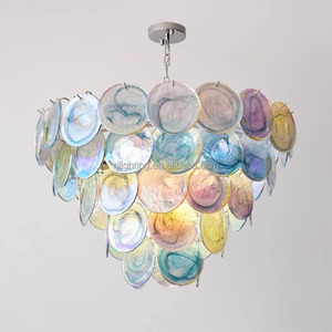 <span class=keywords><strong>Lampadari</strong></span> moderni in metallo per ristorante a soffitto che appendono per l'illuminazione di decorazioni per la casa in vetro colorato arte lampadario camera da letto per <span class=keywords><strong>bambini</strong></span> - Product Image 1