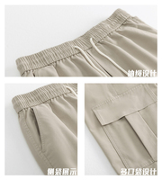 Pantalon Cargo de haute qualité pour hommes pantalon de survêtement à bas baggy pantalon Cargo léger à cordon de serrage pantalon Cargo noir d'automne pour homme