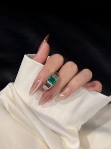 Xinfly Jewelry Ready to Ship Low MOQ Whole Sale Price 9k Gold Lab Emerald <b>Ring</b> Wedding Engagement for Men - Product Image 2