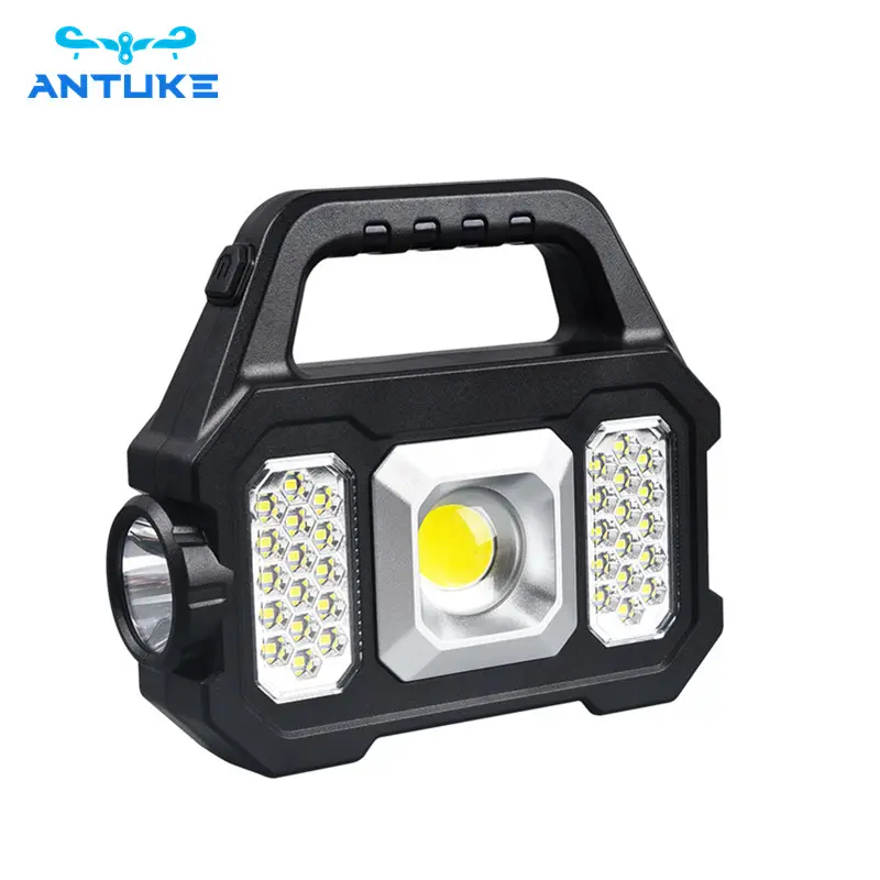 Multi functional portable searchlight Outdoor emergency solar charging Camping portable LED COB work light