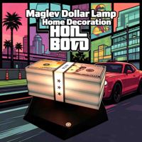 Lámpara de Levitación Magnética HCNT con Control Táctil de Dólares Estadounidenses (USD) y 3 Colores de Luz, Decoración Creativa para el Hogar, Regalo de Cumpleaños, Luz con Diseño de Billete