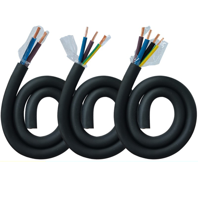 Waterproof Rubber Sheathed Cable JHS Rubber Wire Submersible Pump Cable Deep Well Lifting Submersible Pump Underwater Cable