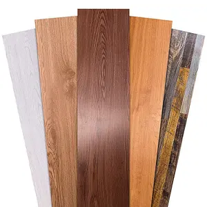 Luxo ECO OEM ODM Wood Grain Parquet Efeito Cola Down Wooden Vinyl Planks Tile PVC Floor para casa
