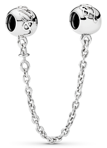 安全チェーンチャームフィットオリジナル925スターリングシルバーチャームビーズムーンスターバタフライハートブレスレット女性用ジュエリーギフト - Product Image 5