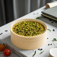 Nouvelle boîte de rangement ronde en bois massif jetable pour le thé, les aliments, les collations, l'emballage, la boîte à fromage pour les ustensiles de cuisson, les fruits et les aliments