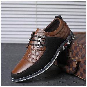 Men PU Leather Shoes Autumn Men's Casual Shoes Breathable <b>Light</b> Weight White Sneakers Driving Shoes <b>Pointed</b> Toe Business Men - Product Image 3