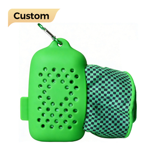 Serviette rafraîchissante instantanée personnalisée avec logo, en microfibre respirante, pour le cou et le visage, avec étui en silicone, idéale pour les sports de plein air – Vente directe usine - Product Image 1
