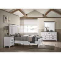 Ensemble de meubles de chambre à coucher Lit king size de luxe Lit double moderne en cuir en acier inoxydable Lit de mariage dans la chambre à coucher principale
