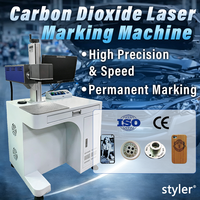 Machine de marquage laser CO2 industrielle Styler 30W/60W CNC pour acrylique, bois, papier, cuir, graveur haute précision DXF/BMP/AI/DST facile à utiliser