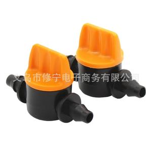 Mini-vanne d'irrigation goutte à goutte 47, raccord capillaire double barbelé en plastique noir, connexion facile pour balcon et cour - Product Image 5