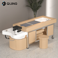 Lavage Salon de coiffure shampooing lit de massage Spa tête thérapie moxibustion lit avec pédicure shampooing Table électrique