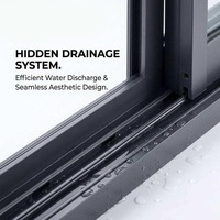 Système de fenêtres coulissantes en aluminium pour terrasse et balcon de maison moderne, à double vitrage, résistant à la corrosion, à glissement fluide et à faible bruit