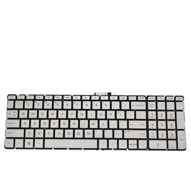US Laptop Keyboard for HP Pavilion 15-DA 15-DB 15T-DA 15T-DB Silver Notebook New English Status Without Backlit
