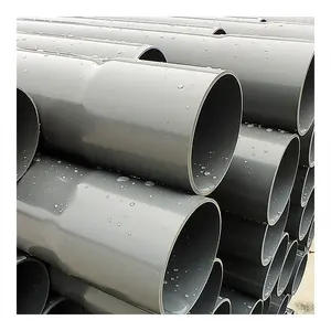 Bangladesh Oman couleur gris en vrac 6 10 32 48 pouces 114Mm 120Mm 200Mm 350Mm 800Mm PVC tuyau d'eaux usées prix Philippines pour le drainage