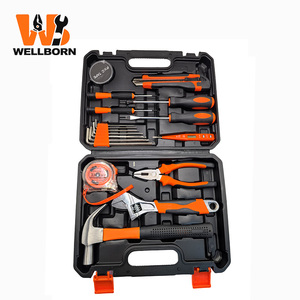 Ensemble d'outils en acier WELLBORN professionnel personnalisé de 19 pièces, garantie de 3 ans, étui rigide, fonctionnement manuel pour la maintenance intérieure et le bricolage à domicile - Product Image 2