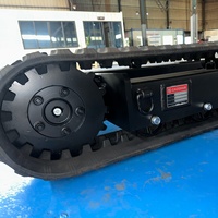 Châssis à chenilles en caoutchouc personnalisé, capacité de charge 3-15T, train de roulement hydraulique pour pièces de machines d'ingénierie