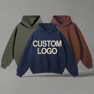 เสื้อฮู้ดผู้ชายไซส์ใหญ่ พิมพ์ลายโลโก้ตามสั่ง สีพื้น ผ้าฟลีซ สวมใส่สบาย ทรงปกติ เหมาะสำหรับใส่ในฤดูใบไม้ร่วง - Product Image 3