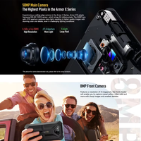 Teléfono Inteligente Resistente Ulefone Armor X13 4G, Dos LED Infrarrojos, Pantalla HD+ de 6.52'', Batería Enorme de 6320 mAh, IP68, GPS, NFC Opcional, Teléfono Celular Inteligente Resistente