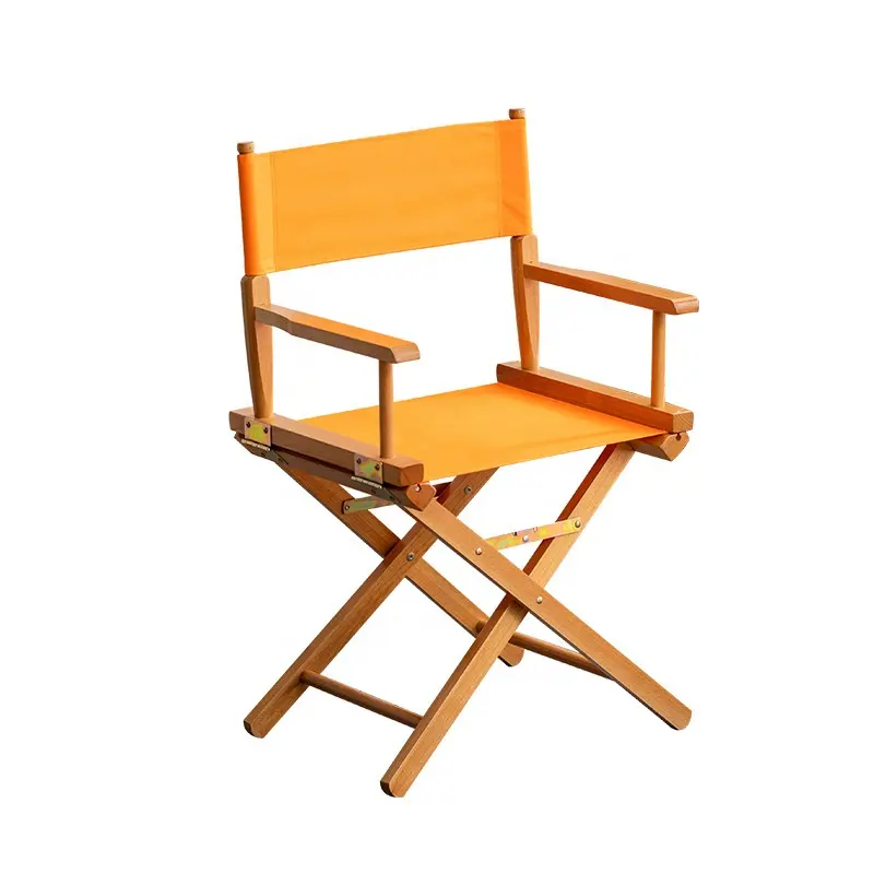 Vente en gros best-seller nouveau style chaise de réalisateur portable chaise pliante en bois massif chaise de loisirs de plein air