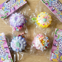 Jouet sensoriel en silicone super doux à montée lente, en forme de gâteau, gaufre, beignet, jouet compressible, violet taro, pour 14 ans et plus, expédition immédiate