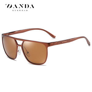 Danda Sunglasses Men Aluminum Magnesium Alloy Polarized Blue Mirror Lens <b>Large</b> <b>Frame</b> Outdoor Sports Driving UV Protection - Product Image 4