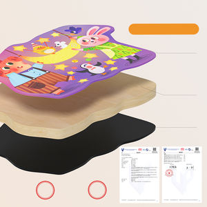 Hölzernes Montessori Baby Doppelseitiges Magnetisches Puzzle Pädagogisches Puzzle-Spiel Spielzeug Magnetisches Zeichenbrett Beschäftigungsbrett Geschenk - Product Image 5