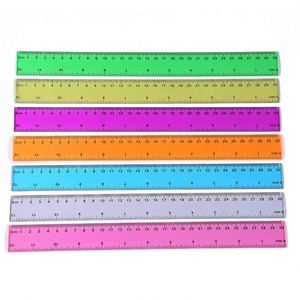 Regla de Plástico Transparente de Alta Calidad de 20-30 cm, 12 Pulgadas, Recta, Colorida, para Oficina y Escuela - Product Image 3