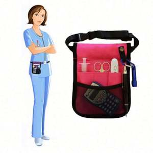 Convenient Quick Pick Medical <b>Nurse</b> Waist <b>Bag</b> Durable Waterproof Polyester <b>Nurse</b> Tool Pocket with Belt Strap Zipper Closure - Product Image 5