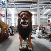 CCAA39 Parc à thème animal animatronique grandeur nature lion d'afrique pour décoration