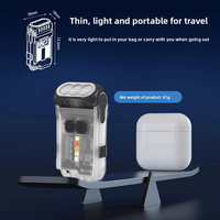 Porte-clés multifonctionnel EDC avec lampe torche 1200LM, lumière de travail magnétique, rechargeable par type C, pour le camping en plein air