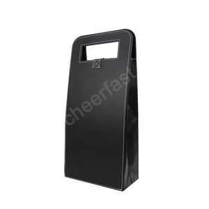 Sac de bouteille de vin en cuir Pu, Double, noir, 1 pièce, nouveau Design, avec poignée - Product Image 2