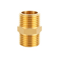 Raccord hexagonal en laiton à double filetage mâle BSP NPT, connecteur droit mâle-mâle pour l'air, l'eau, le gaz, et les applications pneumatiques