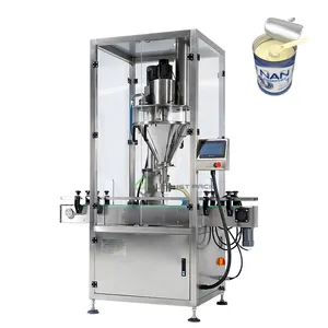 Automate Tin Can Powder Auger Filler 1kg Powder Filling Sealing Machine