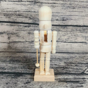 DIY Artisanat <span class=keywords><strong>Dessin</strong></span> 12cm Casse-Noisette Blanc Couleur Bois Naturel - Product Image 2