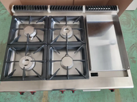 Cuisinière à gaz commerciale en acier inoxydable avec plaque de cuisson cuisinière à gaz de haute qualité avec 4 brûleurs et plaque de cuisson